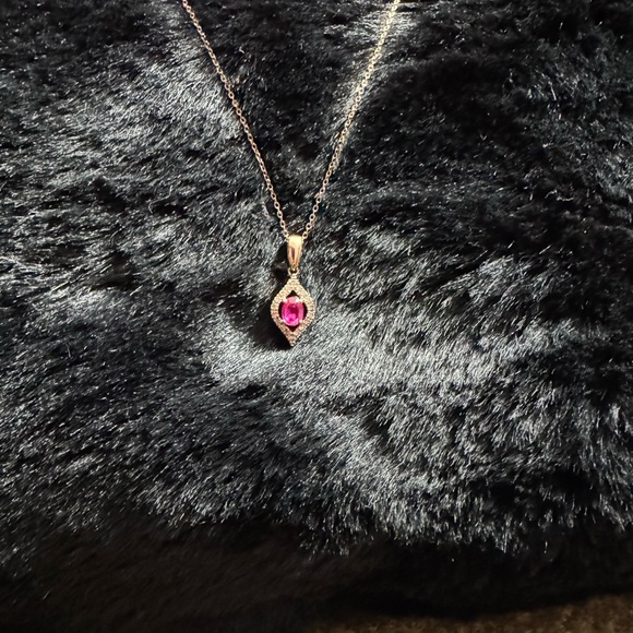 Le Vian .56ctw Pink Sapphire and Diamond Pendant 18.25" Necklace 14k Rose Gold - Picture 3 of 11